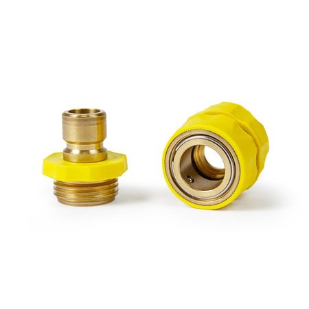 Camco QUICK HOSE CONNECT W/YELLOW GRIP WITHOUT AUTO-SHUT-OFF 20143